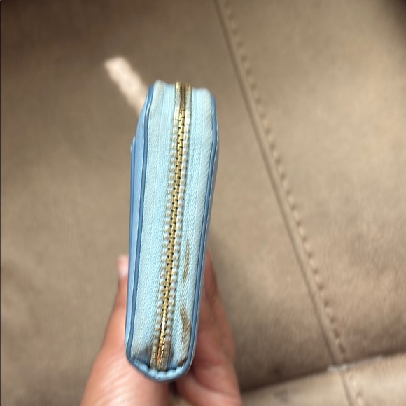 Coach Blue Leather Wallet with Gold Hardware - Picture 4 of 6